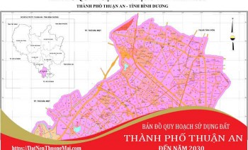 Bản đồ quy hoạch sử dụng đất Thành phố Thuận An đến năm 2030